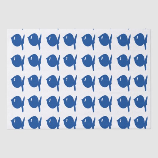 Fun Blue Fish Seidenpapier (Vorderseite)