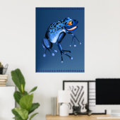 Fun Blue Frog Poster (Heimbüro)