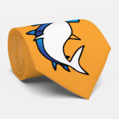 Fun Blue Hammerhead Shark Cartoon Neck Tie Krawatte (Gerollt)