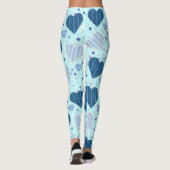 Fun Blue Hearts Leggings (Rückseite)