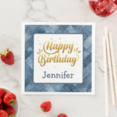 Fun Blue Jean Denim Birthday Paper Napkin Serviette (Beispiel)