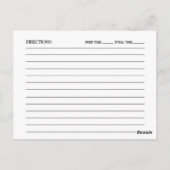 Fun Blue Kitchen Gadgets Bridal Recipe Cards Postkarte (Rückseite)