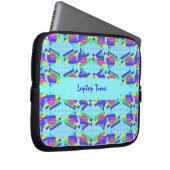 Fun Blue Memphis individuell anpassbares Dreieck-M Laptopschutzhülle (Vorne Rechts)