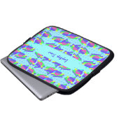 Fun Blue Memphis individuell anpassbares Dreieck-M Laptopschutzhülle (Vorne Knopf)