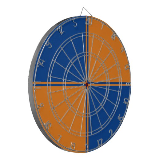 Fun Blue & Orange Dartboard Dartscheibe (Vorderseite Links)