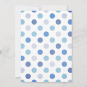 Fun Blue Polka Dots & Balloons Einladung zum Gebur (Rückseite)
