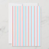 Fun Blue & Red Bowling Kinder 6. Geburtstag Einladung (Rückseite)