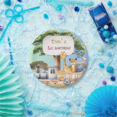 Fun Blue Safari Party Pappteller (Party)