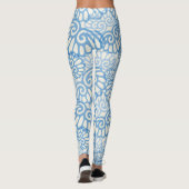 Fun Blue Seashell Leggings (Rückseite)