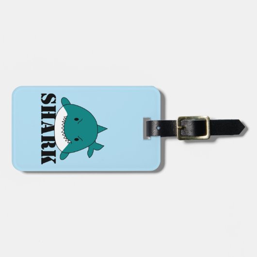 Fun Blue Shark Gepäckanhänger (Vorderseite horizontal)