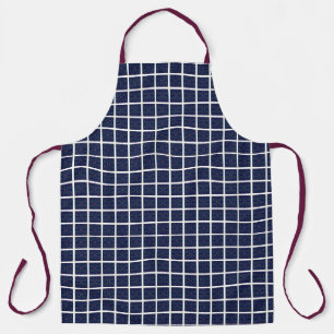 Fun Blue Squares auf Blue Geometric Schürze