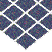 Fun Blue Squares auf Blue Geometric Table Runner Kurzer Tischläufer (Ecke)