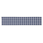 Fun Blue Squares auf Blue Geometric Table Runner Kurzer Tischläufer (Horizontal)
