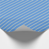 Fun Blue Stripe Muster Packpapier (Ecke)