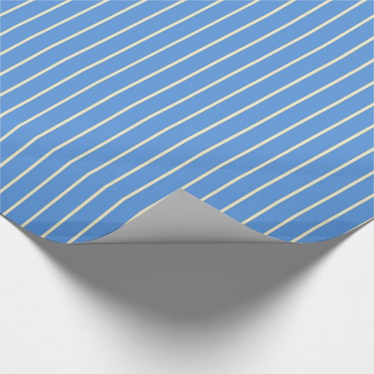 Fun Blue Stripe Muster Packpapier (Ecke)