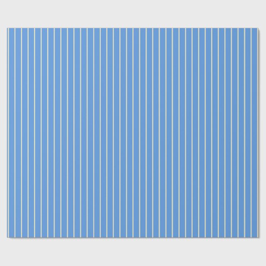 Fun Blue Stripe Muster Packpapier (Flach)