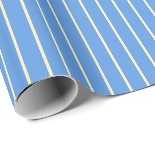 Fun Blue Stripe Muster Packpapier (Rolleneckpunkt)