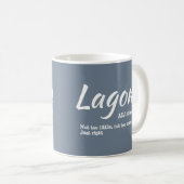 Fun Blue Swedish Lagom Definition Tasse (VorderseiteRechts)