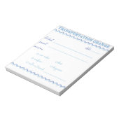Fun Blue Transportation ändern Notepad Notizblock (Rotiert)