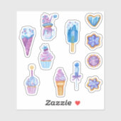 Fun Blue und Lila Frozen Süßigkeiten Bündel Aufkleber (Blatt)