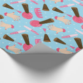 Fun Blue Wellness-Center-Musterverpackungspapier Geschenkpapier (Ecke)