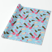 Fun Blue Wellness-Center-Musterverpackungspapier Geschenkpapier (Ungerollt)