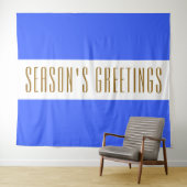 Fun Blue White Stripes Tall Saison GREETINGS Wandteppich (Beispiel (Horizontal))