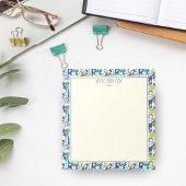 Fun Blue Yellow Dogs Pattern Personalized Name Notizblock