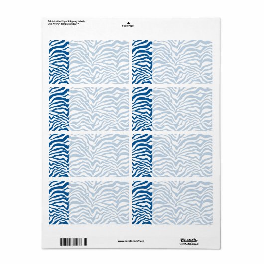 Fun Blue Zebra Stripes Wild Animal Print (Vorne)