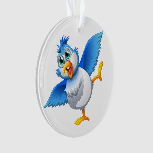 Fun Bluebird des Glücks 2 Ornament (Vorderseite)