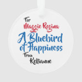 Fun Bluebird of Happiness für alle Ornament (Rückseite)