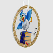 Fun Bluebird of Happiness für Lehrer Ornament (Vorderseite)
