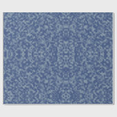 Fun Blues mit Gray Shadows Camouflage Geschenkpapier (Flach)