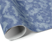 Fun Blues mit Gray Shadows Camouflage Geschenkpapier (Rolleneckpunkt)