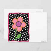 Fun Blume mit Dots Postkarte (Vorne/Hinten)