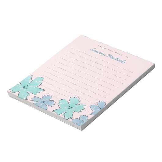 Fun Blume Personalisiert Memo Notepad Notizblock (Rotiert)