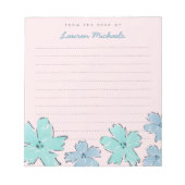 Fun Blume Personalisiert Memo Notepad Notizblock (Vorderseite)