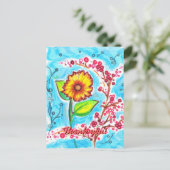 Fun Blume Postkarte (Stehend Vorderseite)