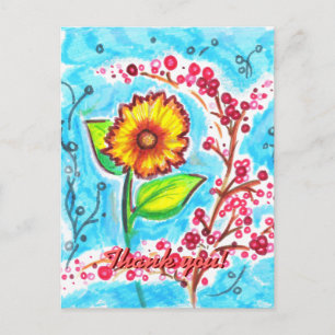 Fun Blume Postkarte