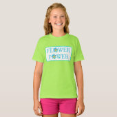 Fun Blume Power Girls' T - Shirt (Vorne ganz)