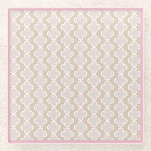 Fun Blume Print Glasuntersetzer (Vorderseite)