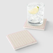 Fun Blume Print Steinuntersetzer (Seitenansicht)