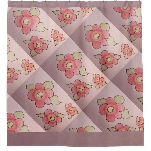 Fun-Blumenvorhang Duschvorhang (Vorderseite)