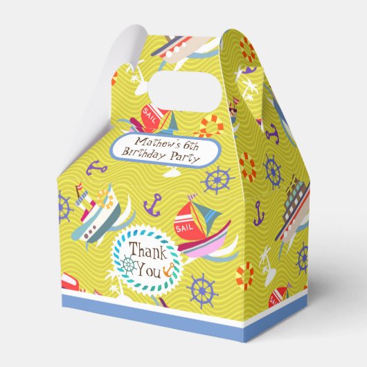 Fun Boats Blue Gevor Box Geschenkschachtel (Vorderseite)