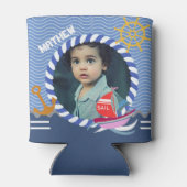 Fun Boats Foto Blue Can Cooler Dosenkühler (Rückseite)