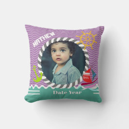 Fun Boats Foto Lila Aqua Kissen