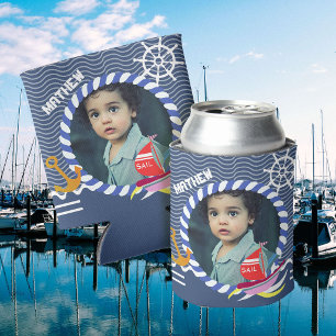 Fun Boats Foto Navy Blue Can Cooler Dosenkühler
