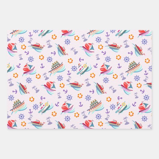 Fun Boats Weißbroschüre Geschenkpapier Set (Vorderseite 2)