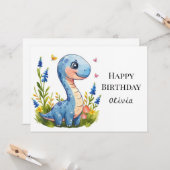 Fun Boho Dino Birthday Karte (Vorderseite/Rückseite Beispiel)