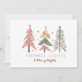 Fun Boho Frohe Nächte Weihnachtskarte (Vorderseite)